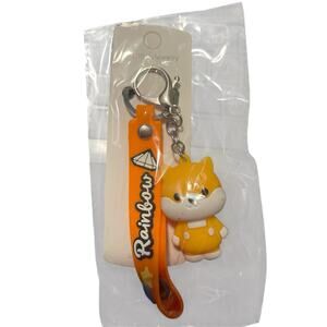 HUSKY DOG KEYCHAIN WITH WRISTBAND
